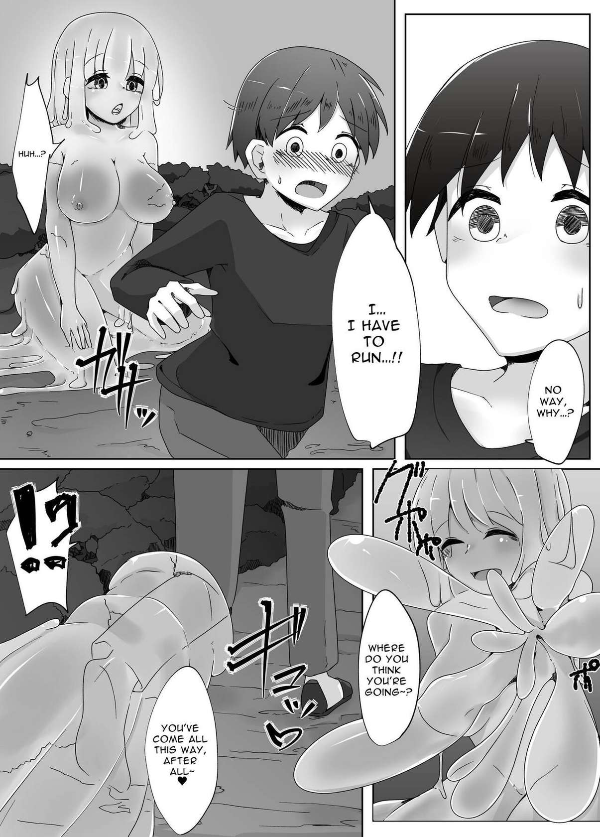 [Koyumean (Kazakami Sudare)] Kowagari na Shota-kun ga Kozukuri shitai H na Slime ni Tamago no Naedoko Rape Sareru Hanashi | Scaredy-Cat Shota Gets Filled Up With A Slime Girl's Eggs ~Seedbed Violation~ [English] [Translatoranon]