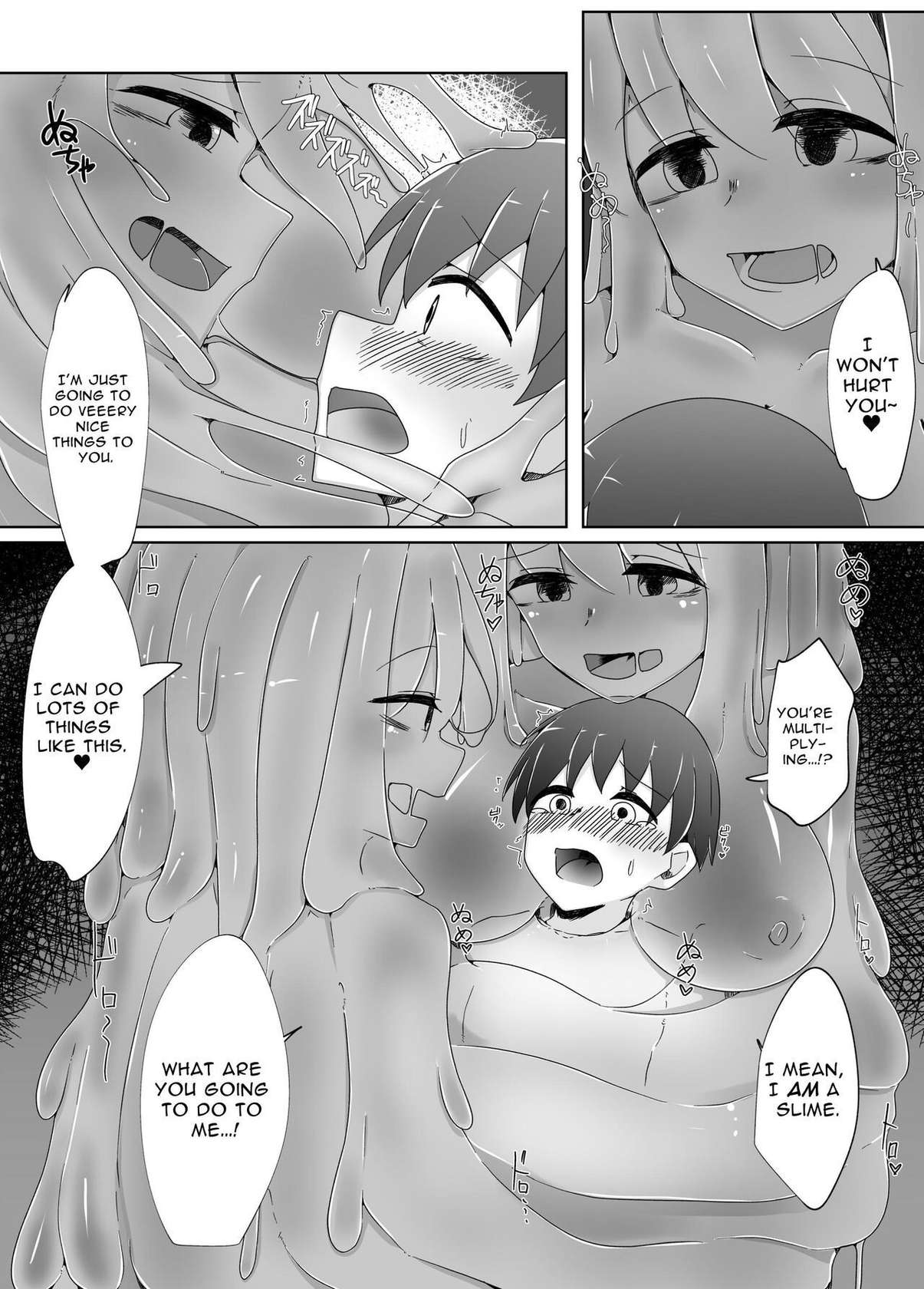 [Koyumean (Kazakami Sudare)] Kowagari na Shota-kun ga Kozukuri shitai H na Slime ni Tamago no Naedoko Rape Sareru Hanashi | Scaredy-Cat Shota Gets Filled Up With A Slime Girl's Eggs ~Seedbed Violation~ [English] [Translatoranon]