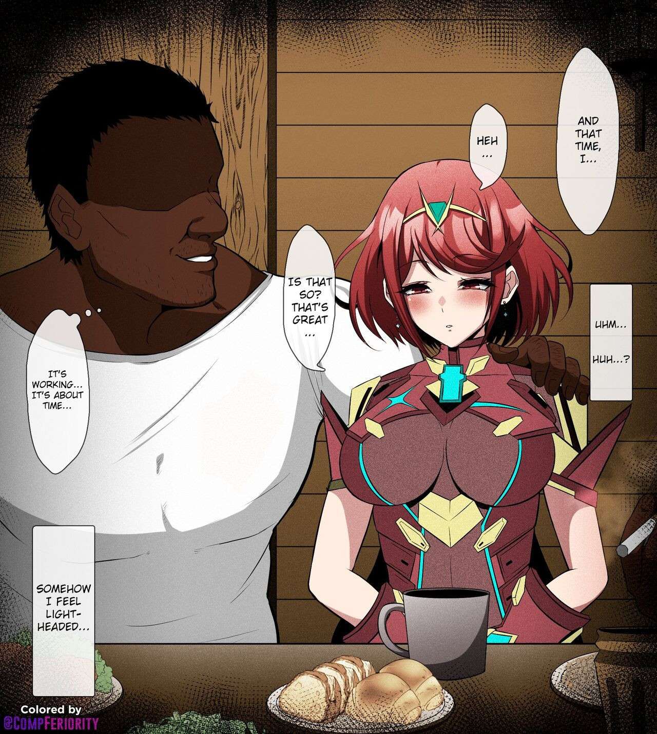 [Eruu] Ippuku Morareta Homura | Dinnertime Pyra (Xenoblade Chronicles 2) [English] [Colorized]