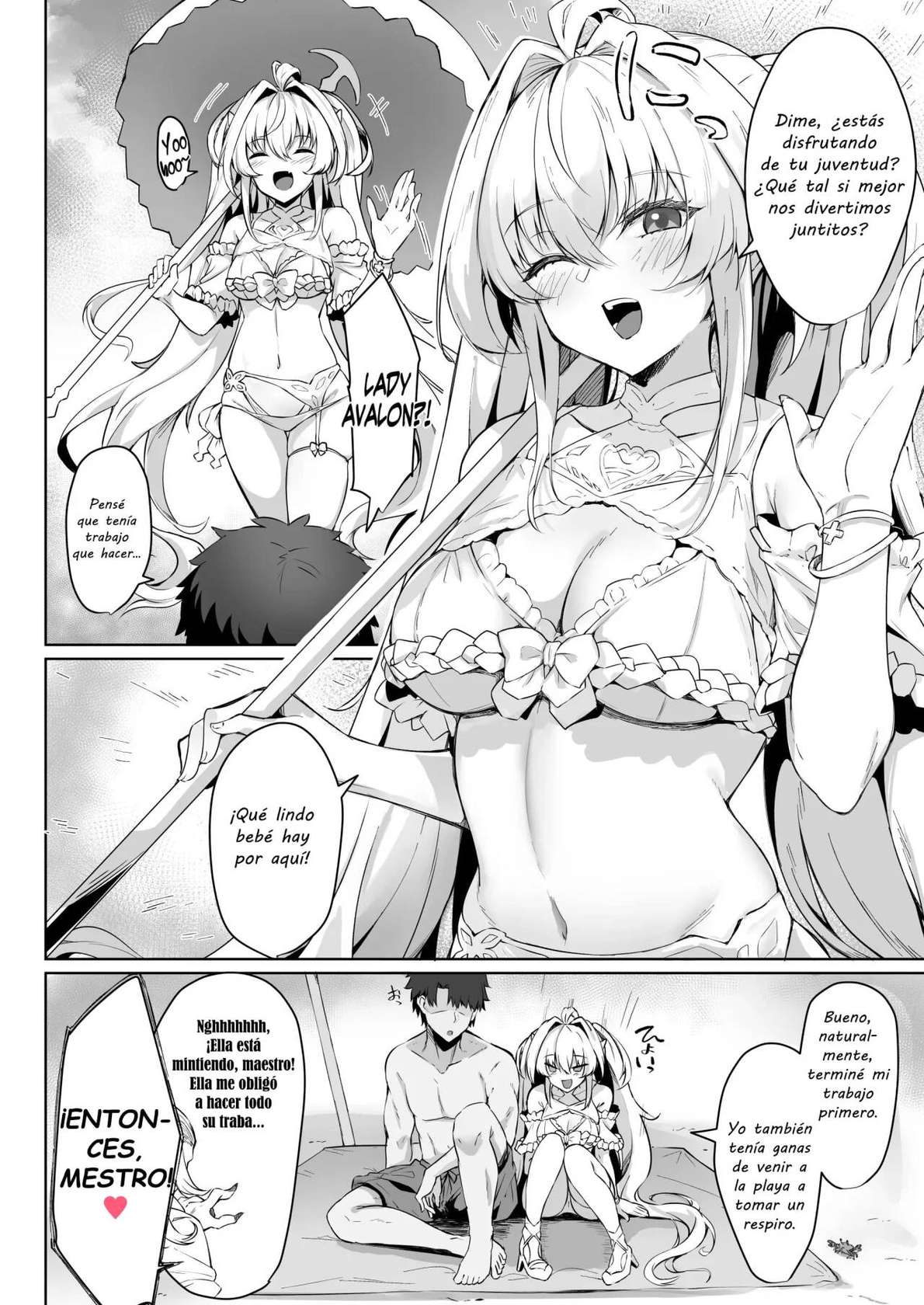 [Tiusan Kingdom (Kazamitiu)] Manatsu no Chaldea Summer Vacation Lady Avalon Hen (Fate/Grand Order) [Spanish] [Digital]