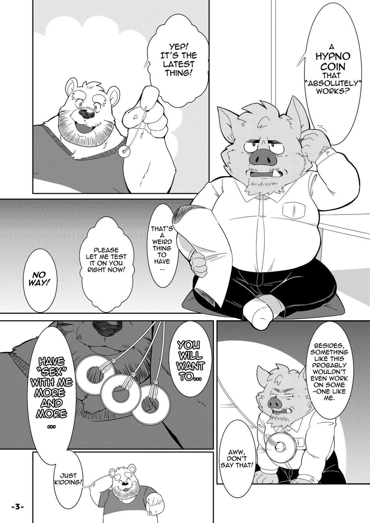 [Anman Shop (An no Mantaro)] #Marugatsu Batsunichi Inoshishi Danna ga Saiminjutsu ni Ochite Shimau? | #OO/XX A Boar Owner Falls Under Hypnosis? [English] [The_Masked_Kemoner] [Digital]