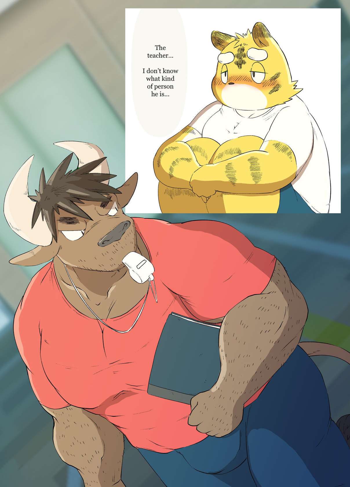 [Rusk] Muscular Bull Teacher and Chubby Tiger Student 1 [English]