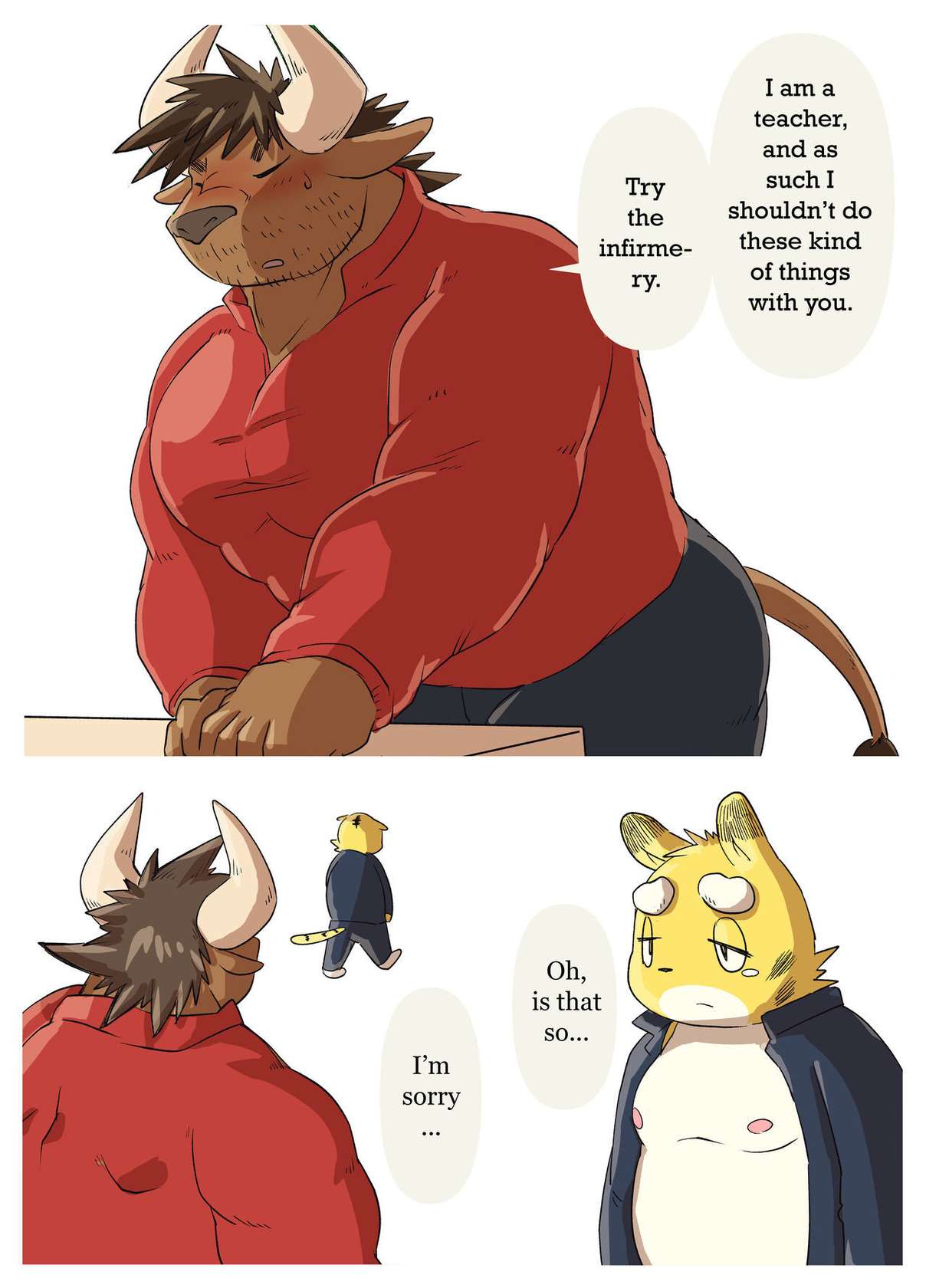 [Rusk] Muscular Bull Teacher and Chubby Tiger Student 1 [English]