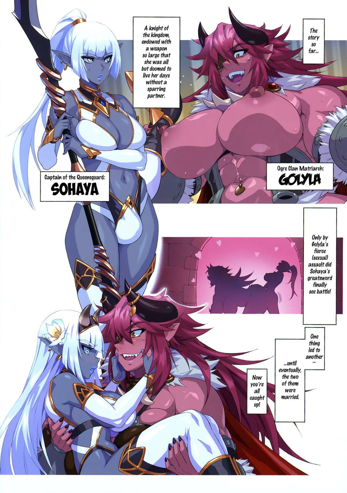 (C102) [M-ya (Mikoyan)] Ogre tai Dark Elf 2 - Love Love Shinkon Daisakusen | Ogre Vs Dark Elf 2 - Sweet and Tender Newlyweds! [English]