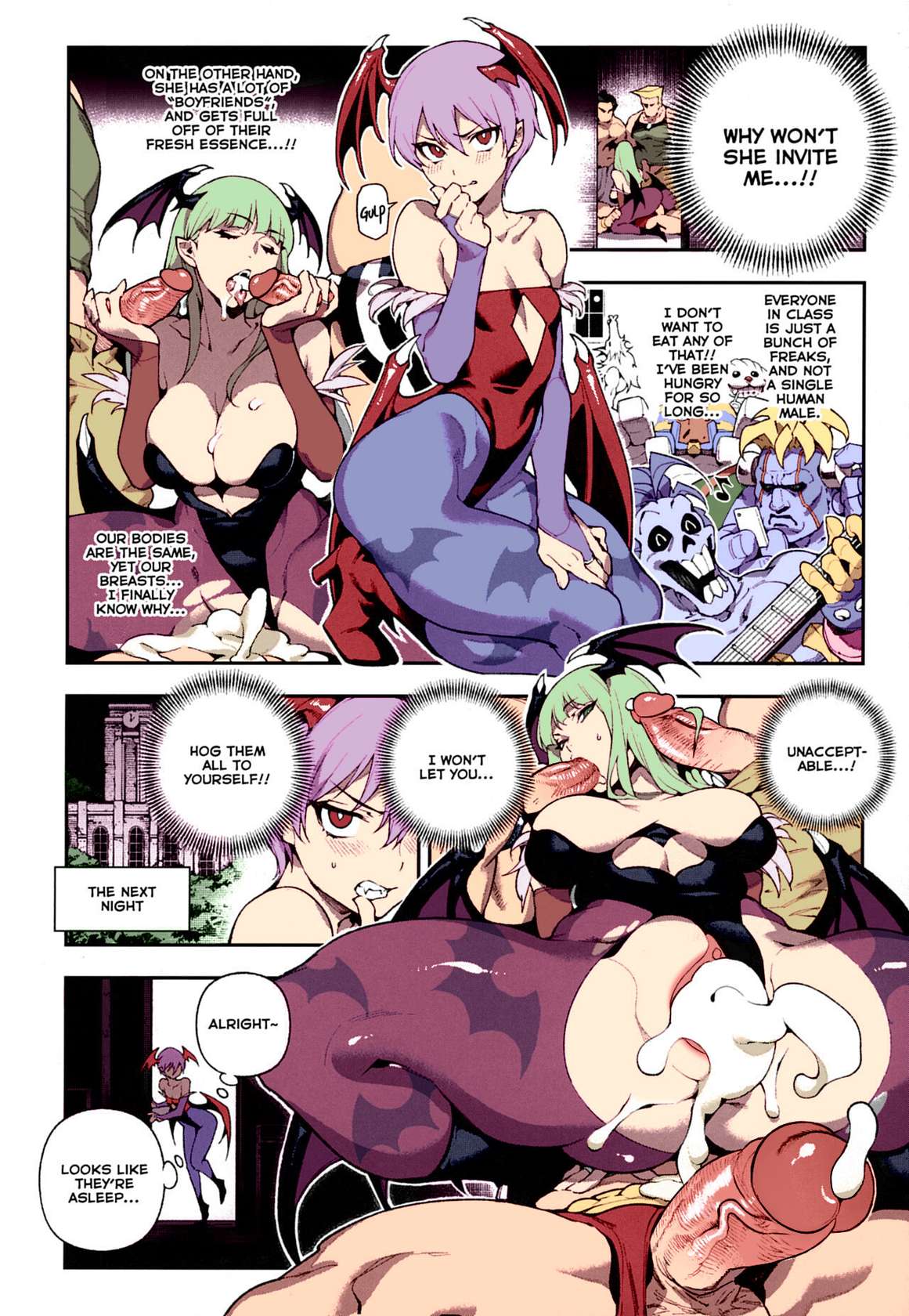 C97) [Bear Hand (Ireading, Fishine)] Fighter Girls ・ Vampire (Darkstalkers) [Colorized] [Decensored] [Dynlow] [English] [Nishimaru]