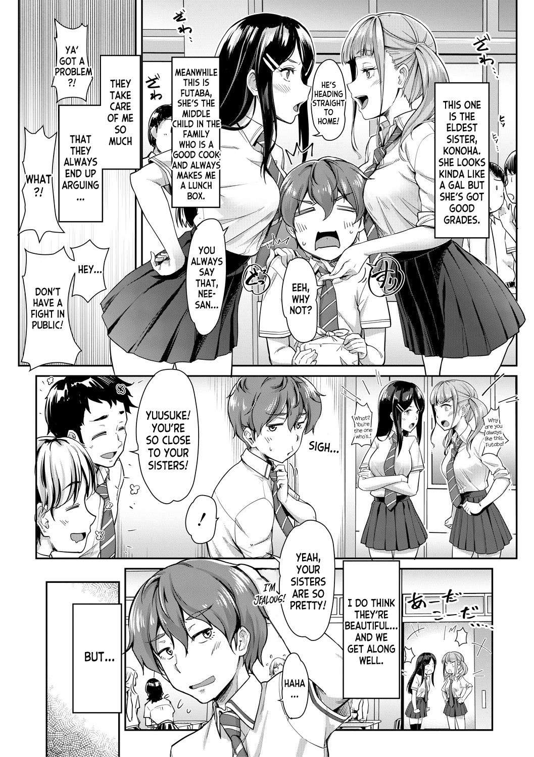 [Misaki Tokinobu] Nee! Nee! Chantoshiyo! (Sakusei Shuki Shuki Sisters) [English] [desudesu] [Digital]