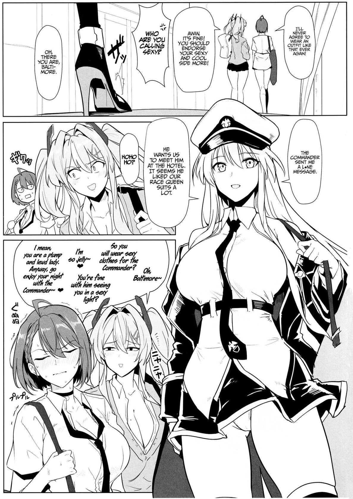 (C102) [Hokkebain! (Halcon)] A Book about Race Queens Enterprise and Baltimore being Lewd (Azur Lane) [English] [LunaticSeibah]