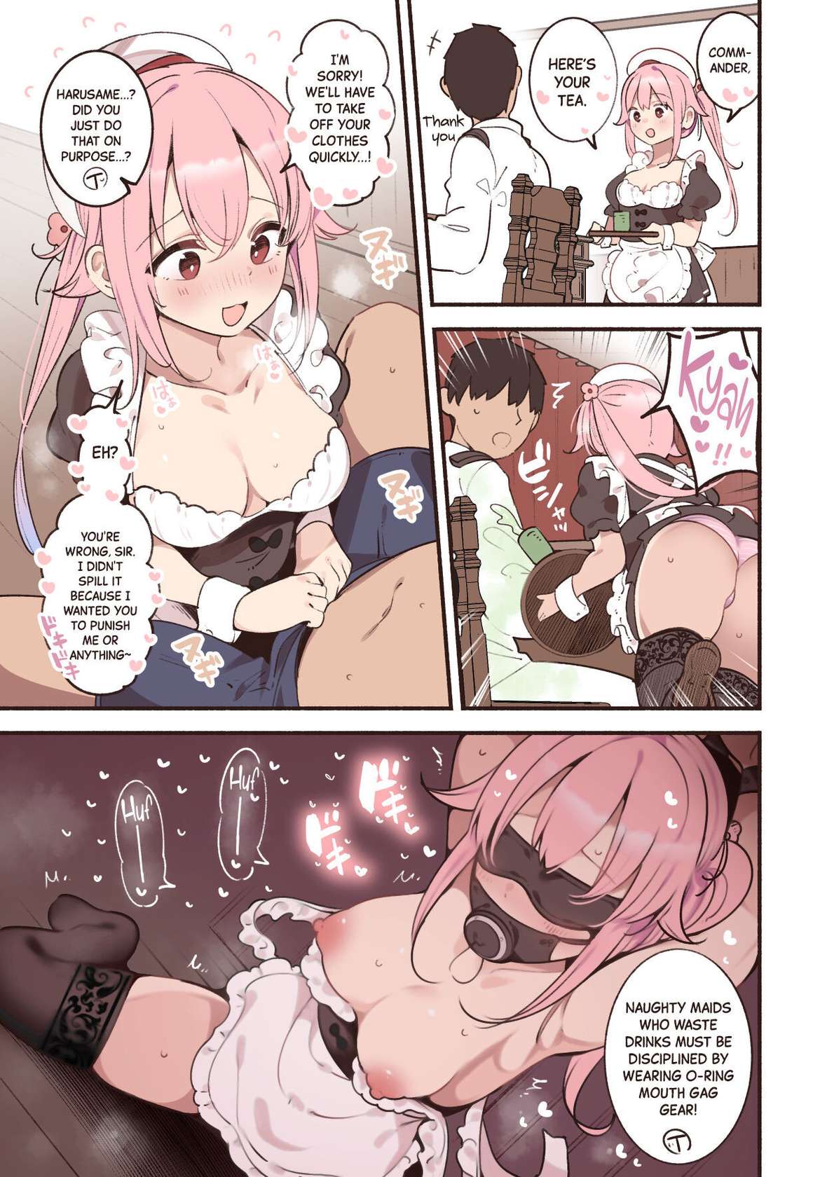 [Suzuki Toto] HarusaMaid ni Oshioki Imarachio | HarusaMaid's Deepthroat Punishment (Kantai Collection -KanColle-) [English] [Black Grimoires]