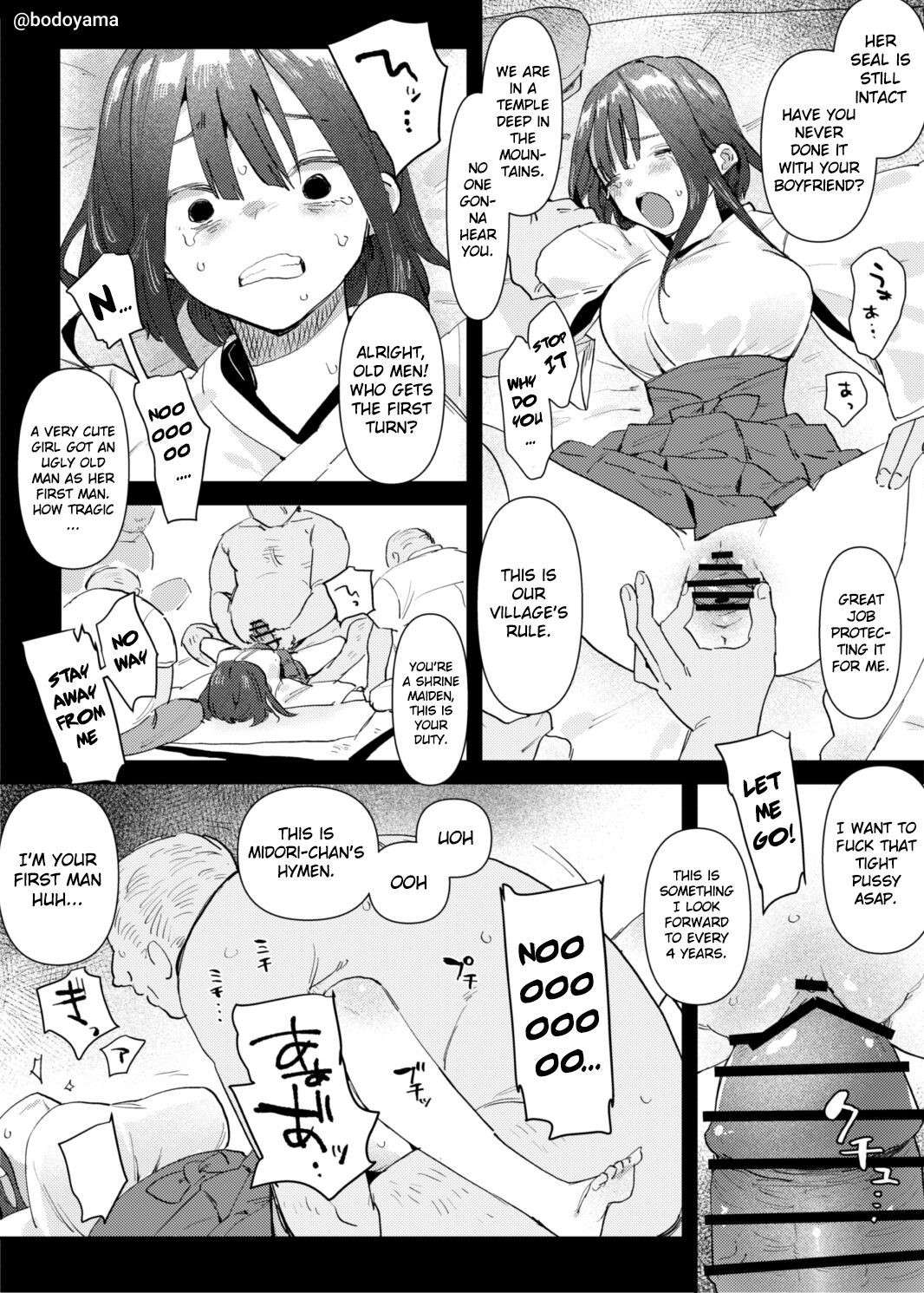 [Bodoyama] A story about a girl being forced to sacrifice her virginity as a village shrine maiden. [English] [Gagak_Ireng]