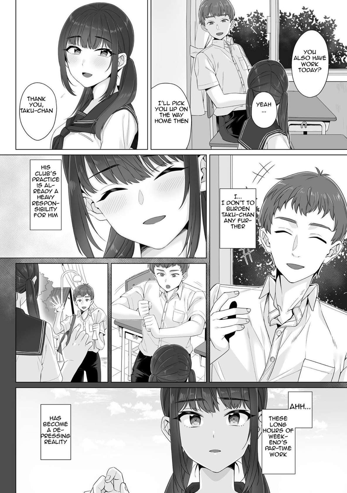 [miniru] Junboku Joshikousei wa Oyaji Iro ni Somerarete Comic Ban Ch. 2 [English]