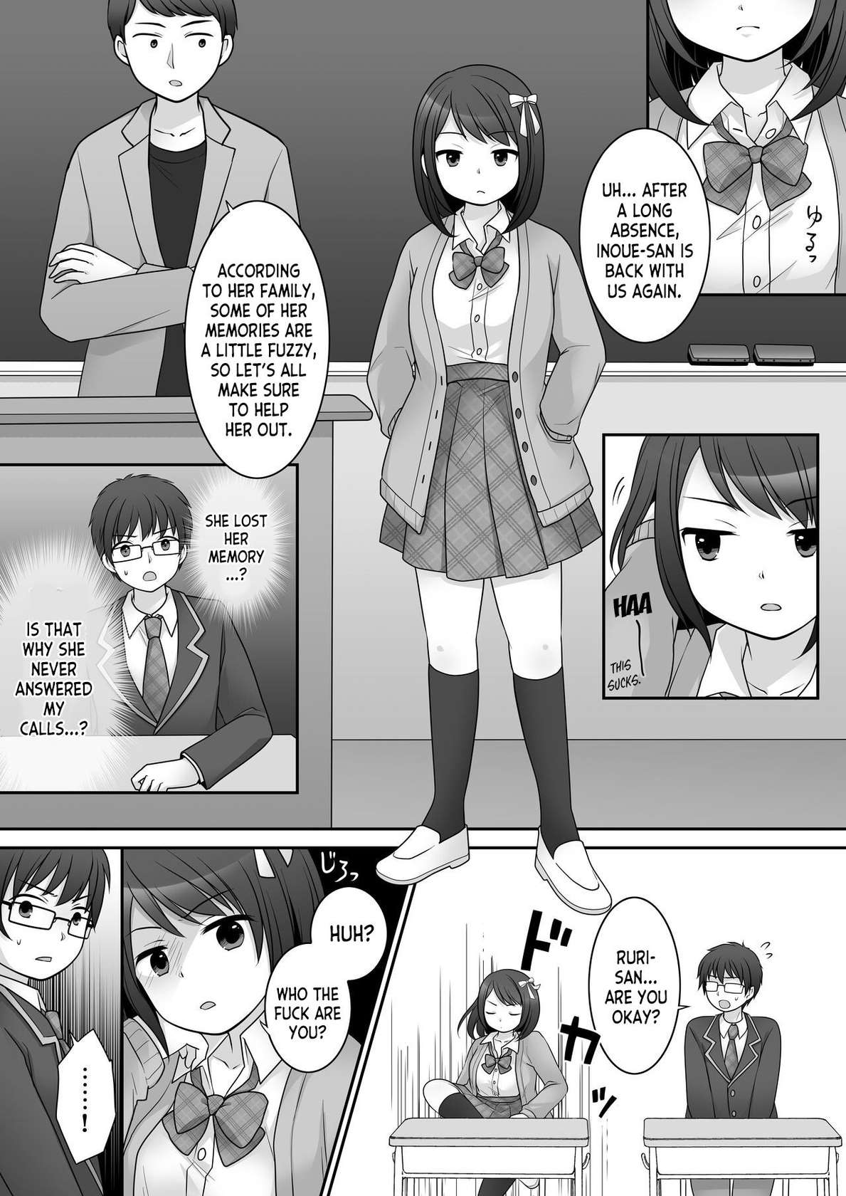 [TSF Mousou Chikusekijo (Kuratsuka Riko)] Furyou in Kanojo ~Boku no Kanojo no Karada wa Furyou Otoko (Aitsu) ni Nottoraremashita ~ [English] [desudesu]