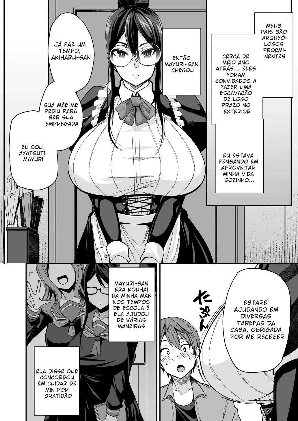 [Houkago Inokorigumi (Nishida Megane)] Succubus Maid no Mayuri-san [Portuguese-BR]