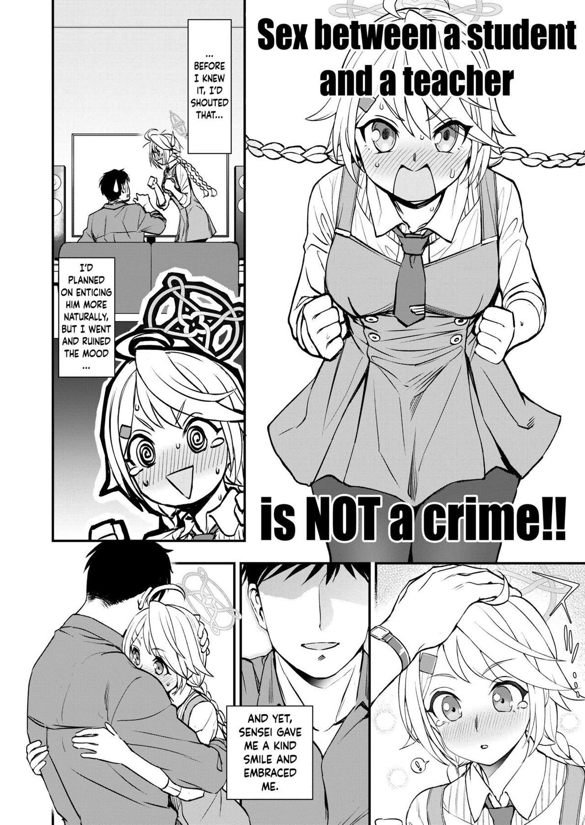 [Kuma no Tooru Michi (Kumano Tooru)] Sensei to Seito to no XXX wa Kivotos de wa Hanzai de wa Arimasen! | S*x Between a Student and a Teacher is NOT a Crime in Kivotos! (Blue Archive) [English] [Douzo Lad Translations] [Digital]