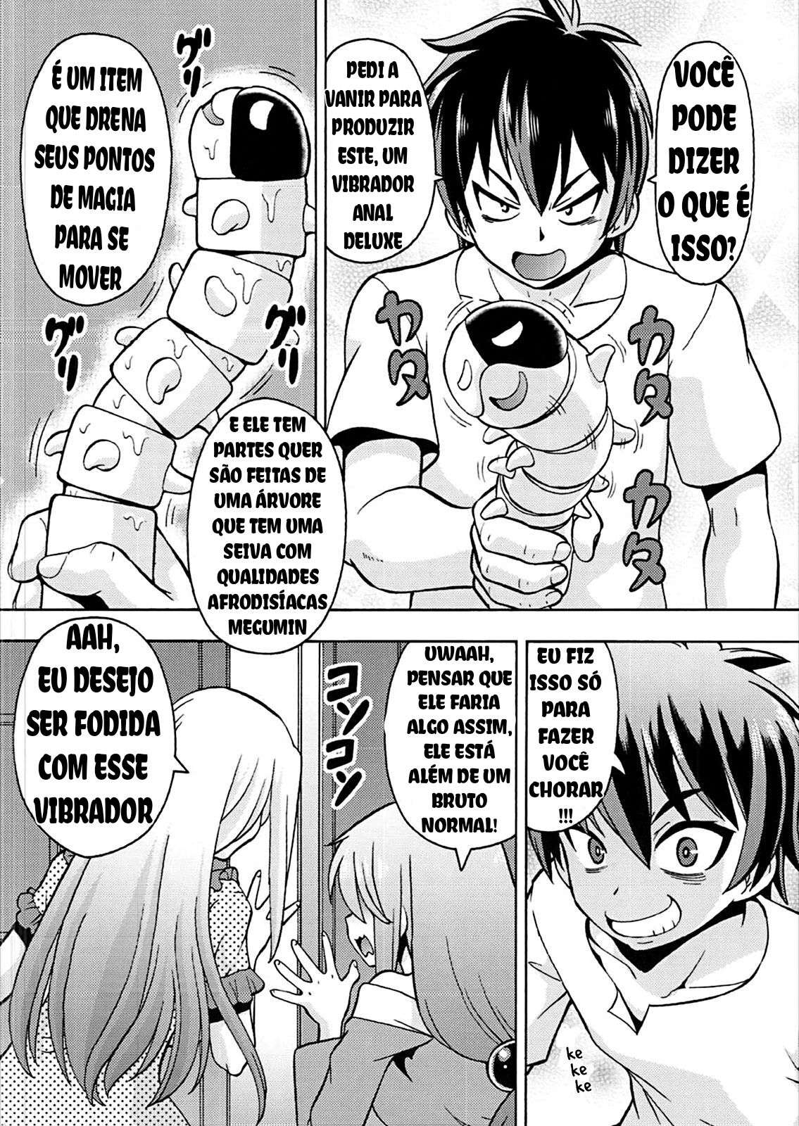 [Toraya (ITOYOKO)] Ero Subarashii Sekai ni Nakadashi o! 4 (Kono Subarashii Sekai ni Syukufuku o!) [Portuguese-BR]