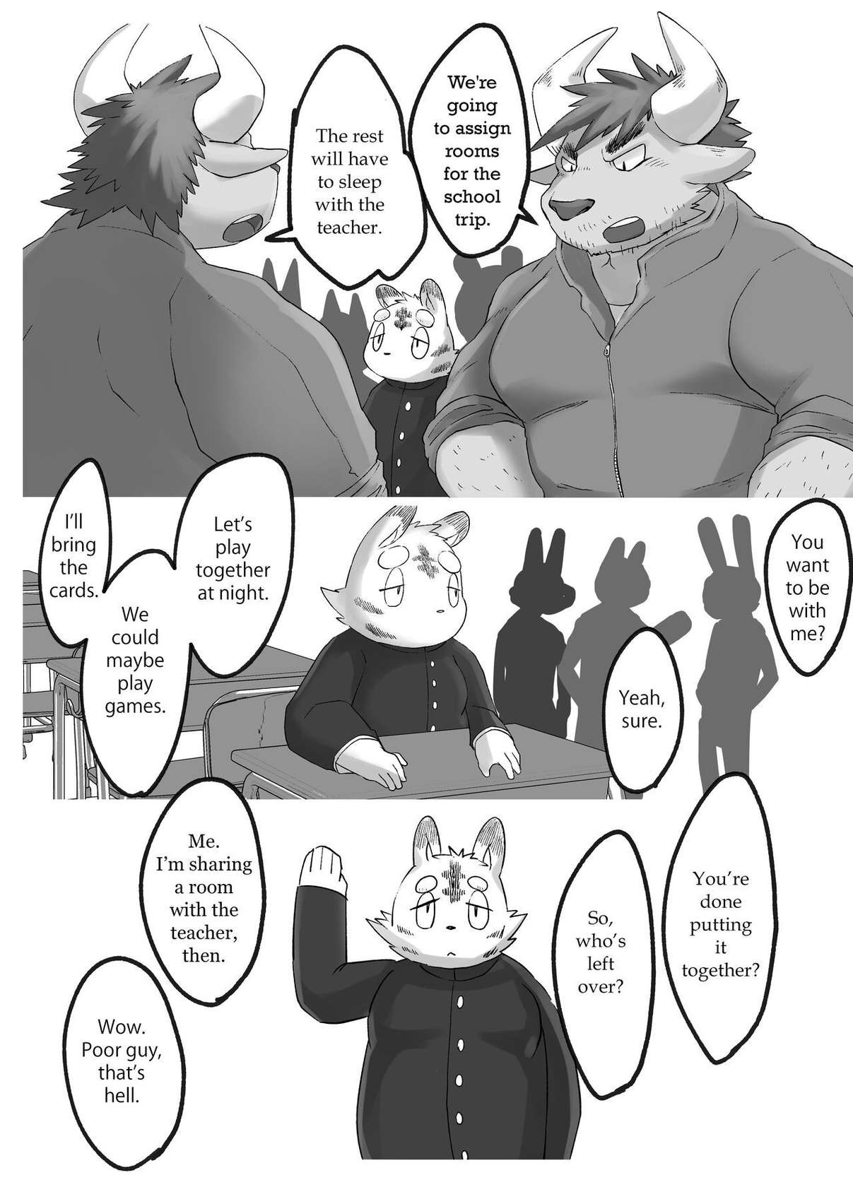 [Rusk (rsk07)] Muscular Bull Teacher & Chubby Tiger Student 3 [English]