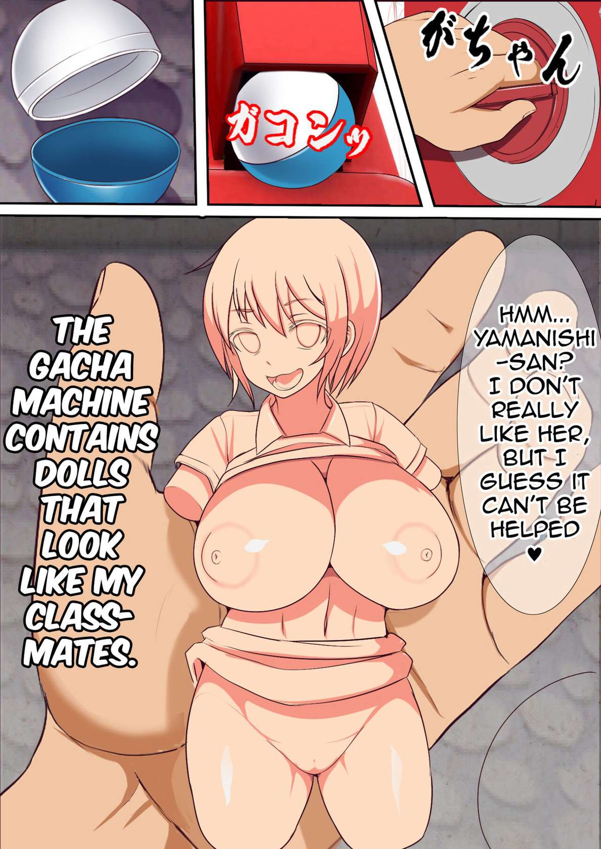 [Furitendou] Kinjo no Dagashiya no Gachaponki ni Onaho-ka shita Classmate ga Haitteiru no Daga | A Gacha Machine Was Installed at a Local Candy Store, Where You Can Win a Female Onahole. [English]