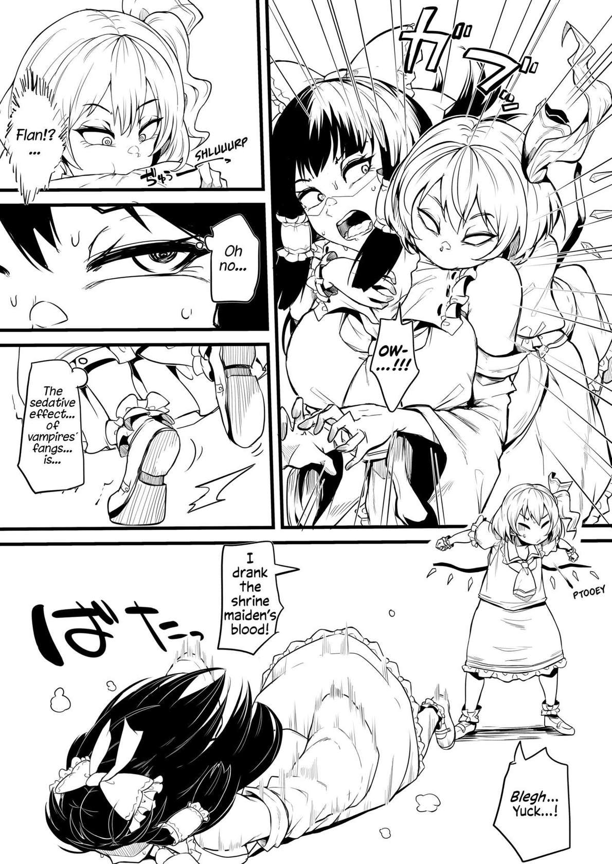 [Makin] Futanari Flan-chan Ga Reimu O Choukyou Suru Manga | Futanari Flan-chan Training Reimu (Touhou Project) [English] [Solas]