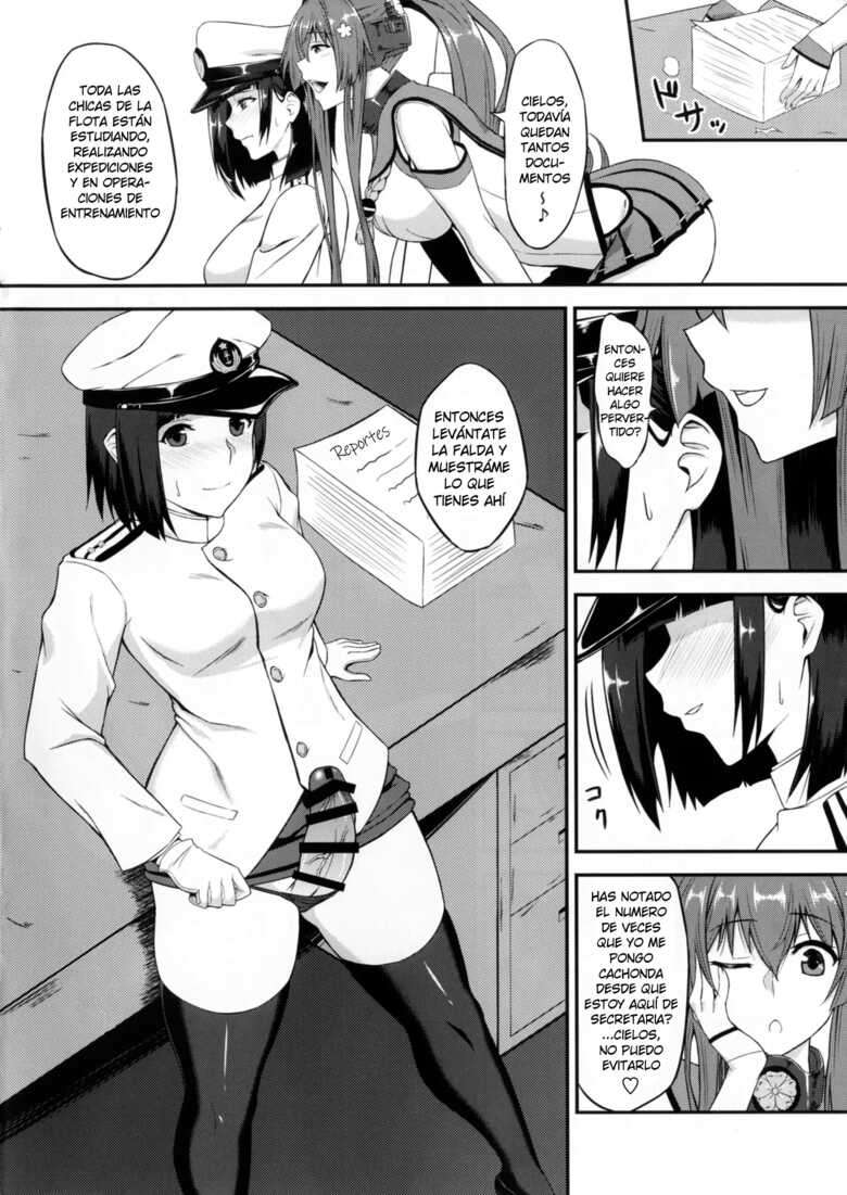 [Coronach (Minase Yowkow)] Yamato to Futanari Teitoku | Yamato y la Almirante Futanari (Kantai Collection -KanColle-) [Spanish] [Harenchi no Fansub]