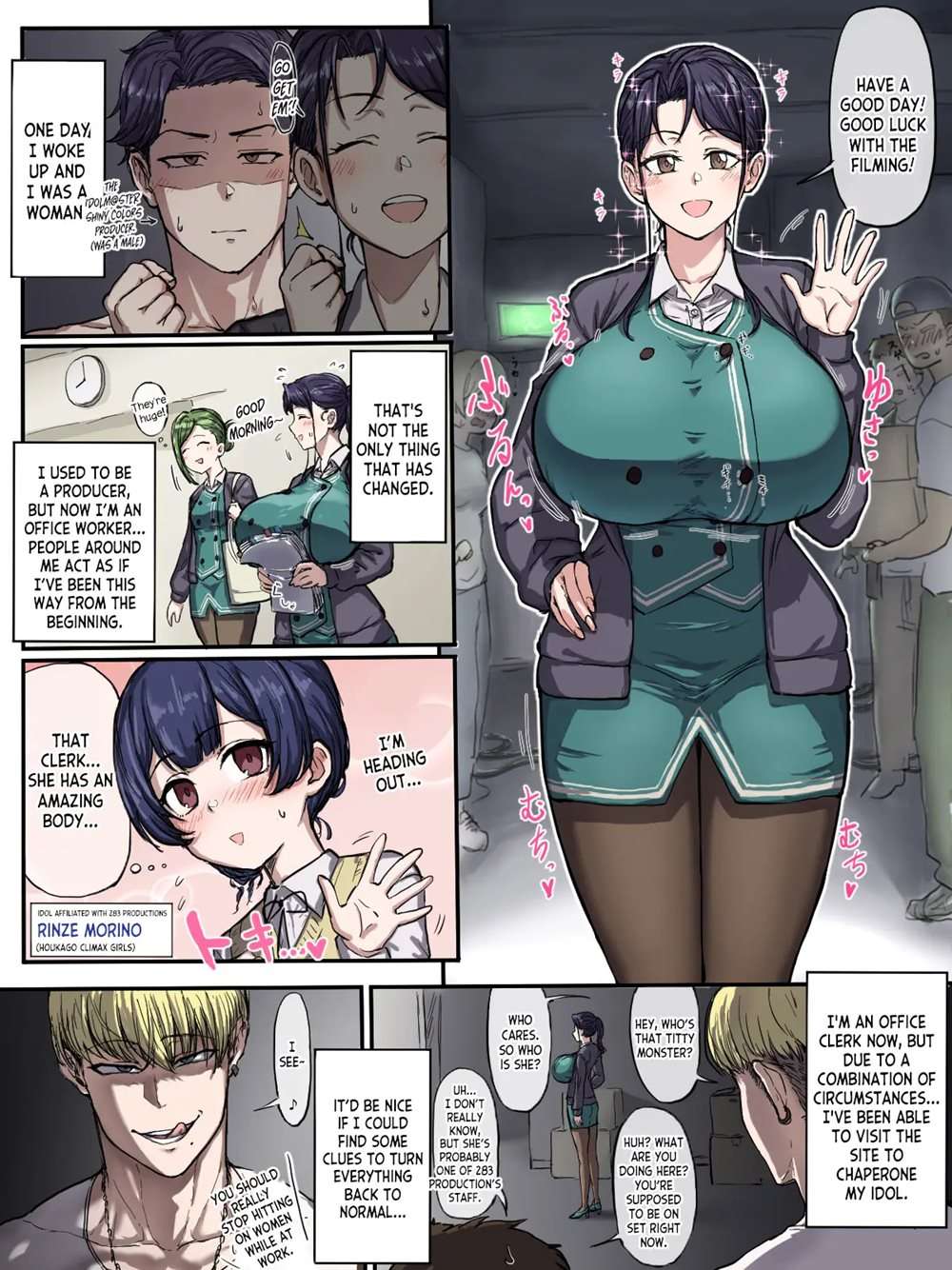 P, Who Has Become A Beautiful Woman With Big Tits, Immediately Falls In Love With A Handsome Man [Oneshot]