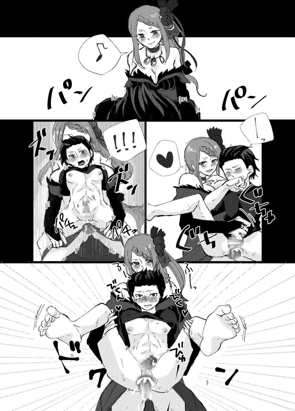 [chio_aknit] Re:Zero girls x Subaru futa