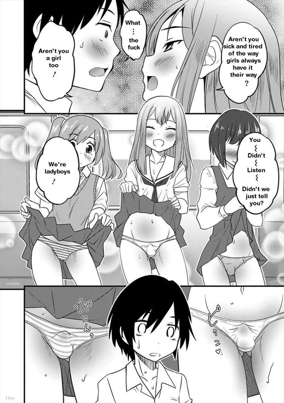 [Hanamaki Kaeru] Otokonoko Senyou Sharyou Bromancecar 1&2 | The Carriage Designated for Ladyboys 1&2  (Otokonoko HEAVEN Vol. 39&45) [English] [itsy]