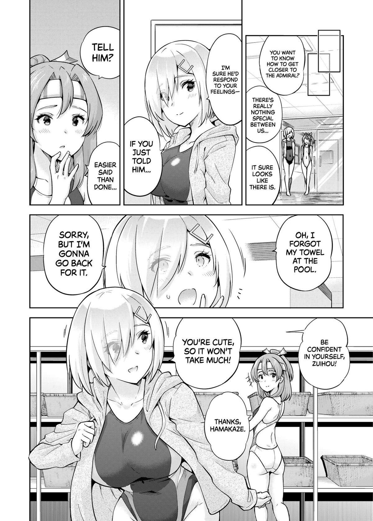 [sarfatation (Sarfata)] Kyouei Mizugi na Zuihou-chan to Hamakaze-san to. | Zuihou and Hamakaze in Racing Swimsuits (Kantai Collection -KanColle-) [English] {2d-market.com} [Decensored] [Digital]