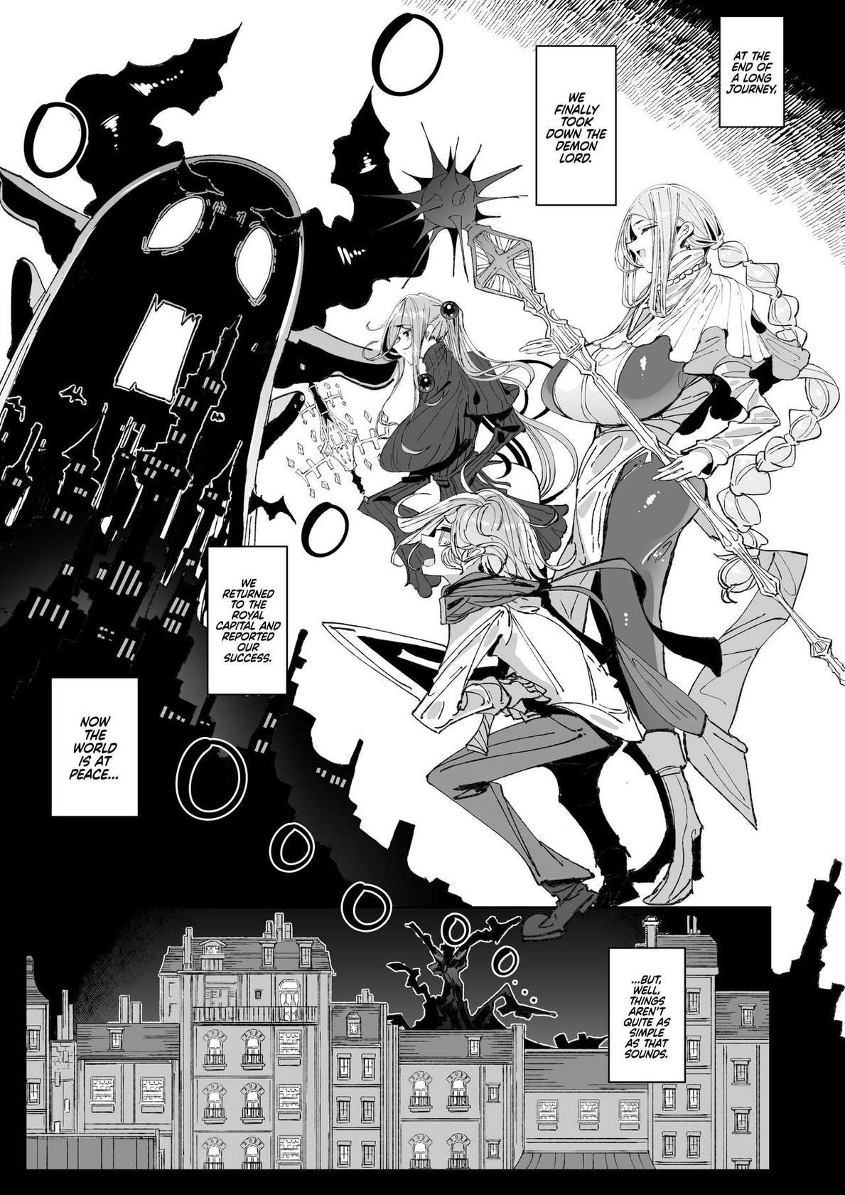 [Metro Notes (Tsumetoro)] Maou Toubatsu o Oeta Yuusha-kun to Futanari Inma Futari ga Yarukotonante Kimatteru yo ne! |The Demon Lord Is Gone, the World Is at Peace... What Are the Hero and His Futa Succubi Gonna Do!? [English] {2d-market.com} [Decensored]<