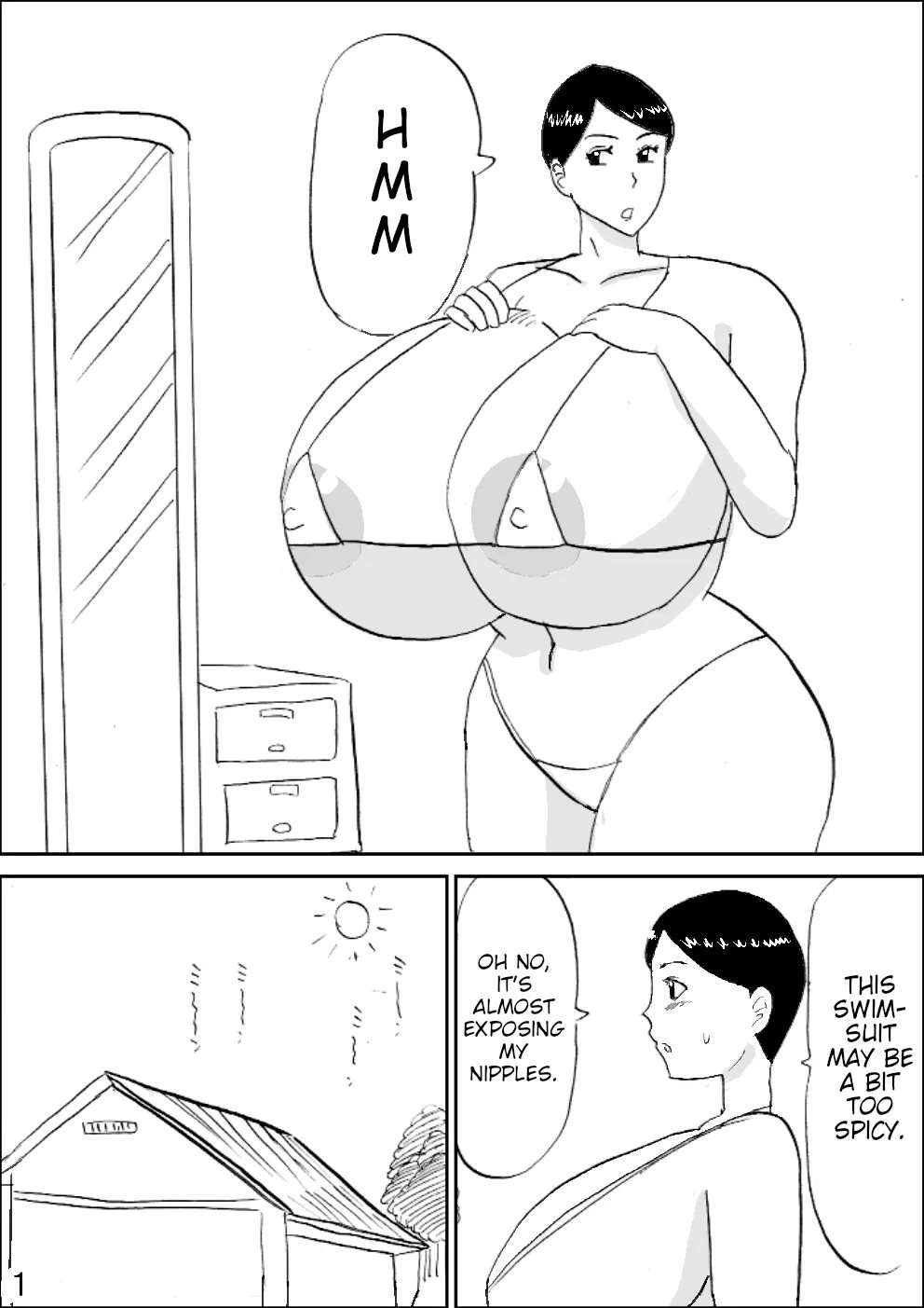 Big Breasted Mom's Lewd Bikini [Oneshot]