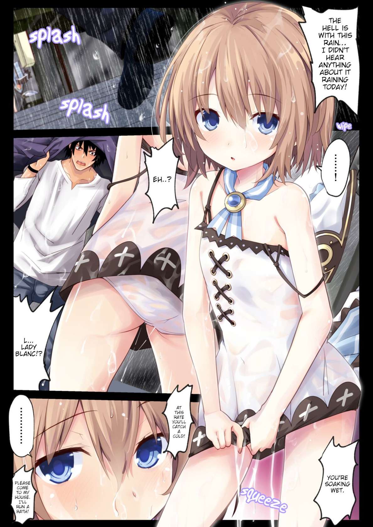 [Iwashi no Heya R (Iwashi R)] Short Manga Blanc Hen (Hyperdimension Neptunia) [English] [tabibit0] [Digital]