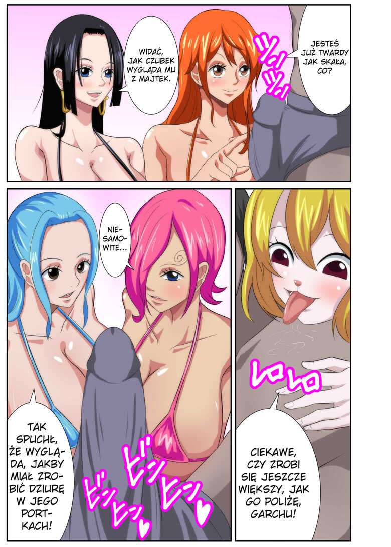 [Q Doujin] Bakunyuu Heroine no Harem Rakuen | RAJSKI HAREM HOJNIE OBDARZONYCH BOHATEREK (One Piece) [Polish]