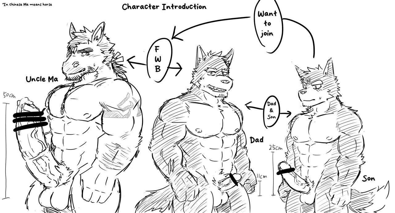 [杜崇 Du Chong] Horse and Wolf Father and Son