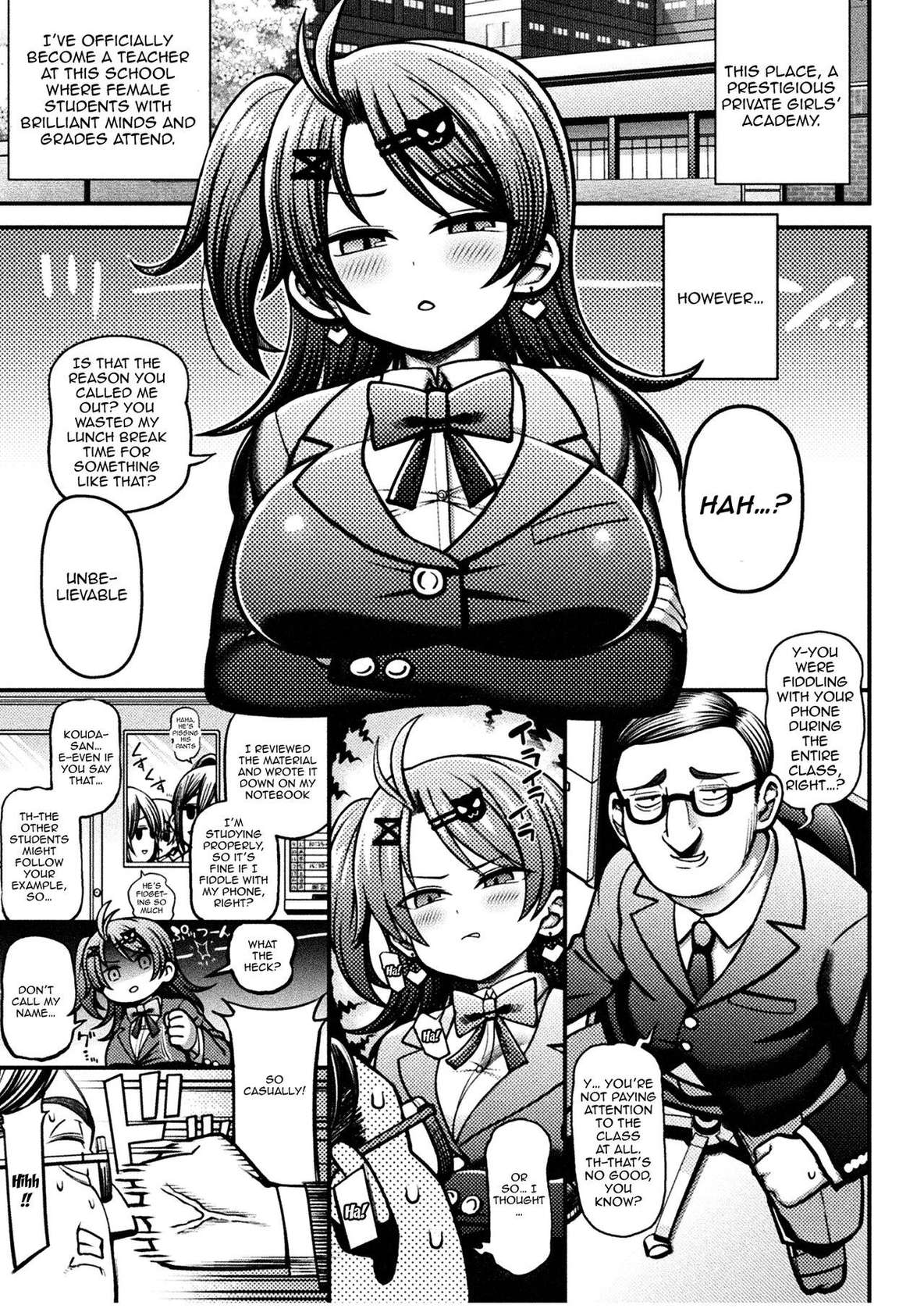 [Rityou] Mesugaki Wakarase Game! Ch. 2 / Brat Correction Game! [English] {Doujins.com}