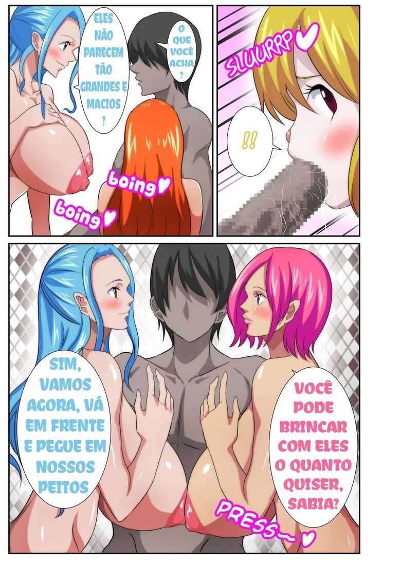 [Q Doujin] Bakunyuu Heroine no Harem Rakuen (One Piece) [Portuguese-BR]