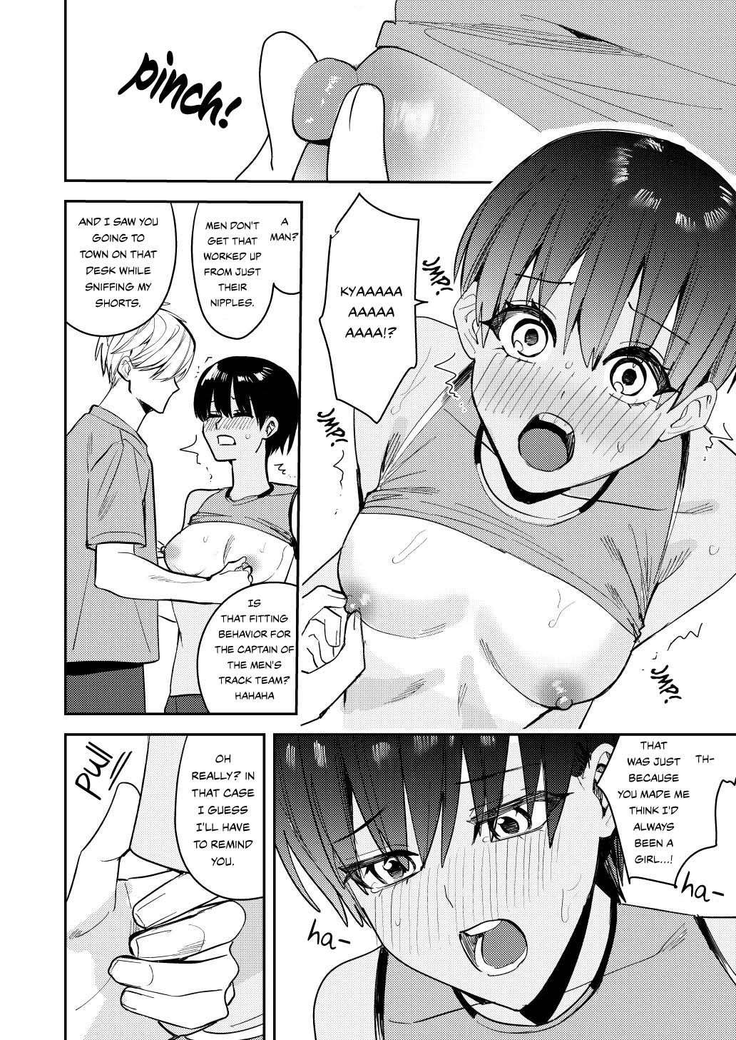 [Amuai Okashi Seisakusho (Betty)] Rikujoubu no Ore ga Onna ni sarete Kairaku ni Ochiteiku Ohanashi | How I Was Turned Into A Woman, Left The Track Team, And Became A Slut [English] {Sankaku Scans}