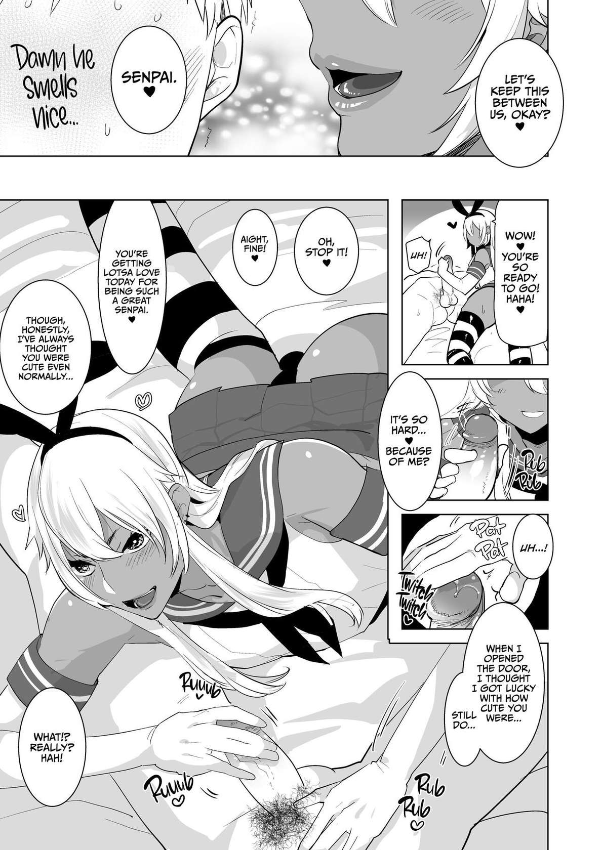 [Aimaitei (Aimaitei Umami)] Kasshoku Otokonoko DeliHeal no Erohon ~Yattekita Shimakaze-kun wa Daigaku no Charai Kouhai de――?! Hen | Tan Crossdressing Call Boy (Kantai Collection -KanColle-) [English] {2d-market.com} [Decensored] [Digital]