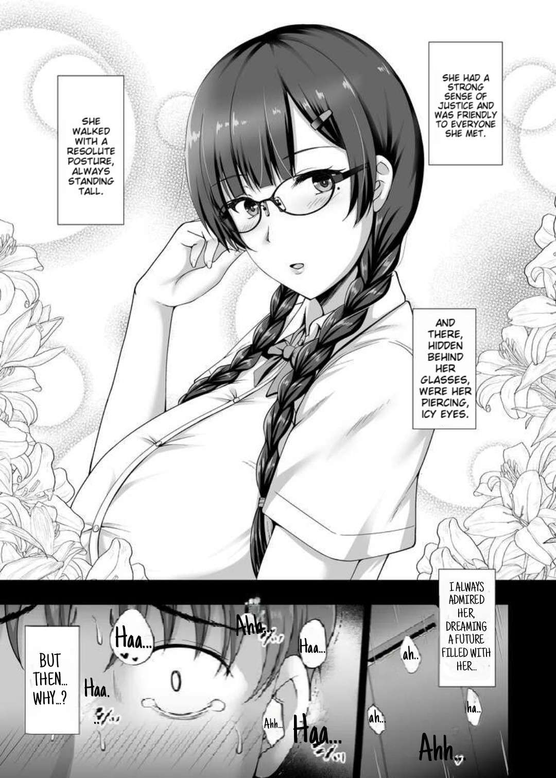 [Taishou Romanesque (Toono Suika)] Why she took off her glasses ~The Unrequited Love of the Class President with Huge Tits who allowed herself to be Manipulated by her Boyfriend~ [NekoCreme] [Digital]