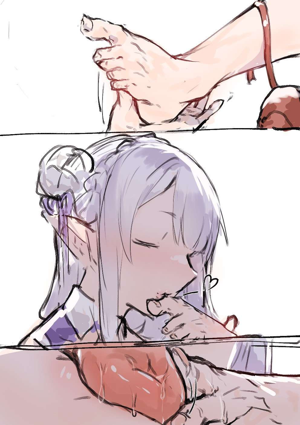 [Angel] Subaru x Emilia and Rem futa