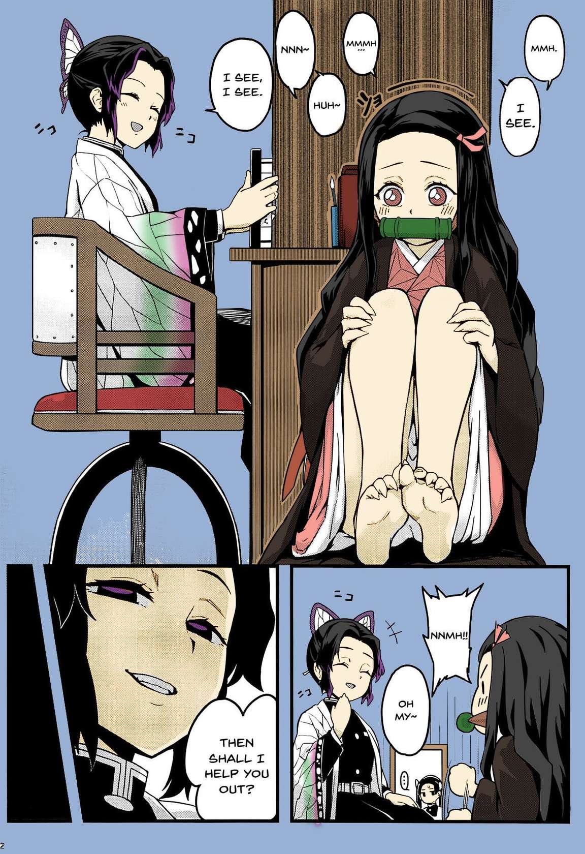 (C97) [San Se Fang (NekoWeapons)] Oniimo no Nin | Demon Sister's Pregnancy (Kimetsu no Yaiba) [English] {Doujins.com} [Colorized]