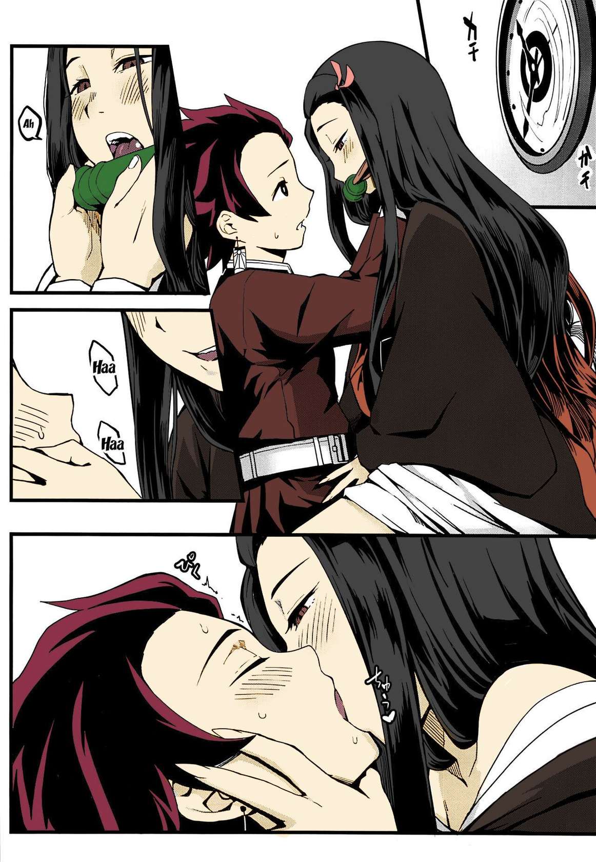 (C97) [San Se Fang (NekoWeapons)] Oniimo no Nin | Demon Sister's Pregnancy (Kimetsu no Yaiba) [English] {Doujins.com} [Colorized]