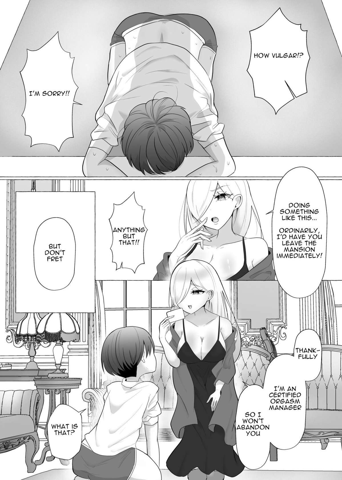 [Dokutoku no M (Sagano Katsuma, Akatsuki Shion)] Kounin Shasei Kanrishi Ch. 20XX00184 Secchuu Sasame | Official Orgasm Manager Number 20XX00184, Yukinaka Sasame [English]