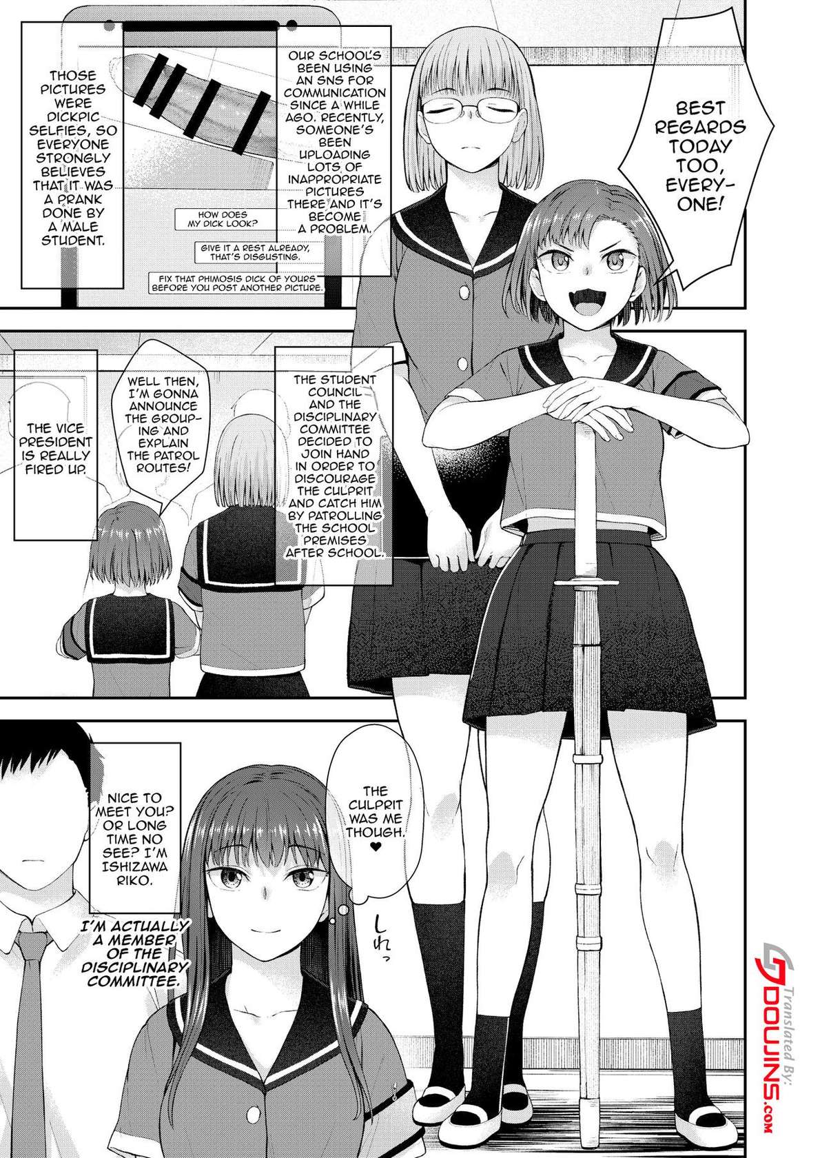 [Silicon Jichou (Condessa)] Danseiki Roshutsu Jidori-han no Shoutai wa Kanojo dake ga Shitteiru. | She is the Only One Who Knows The Identity of the Dick-Swinging Selfie-Taking Criminal [English] {Doujins.com} [Digita