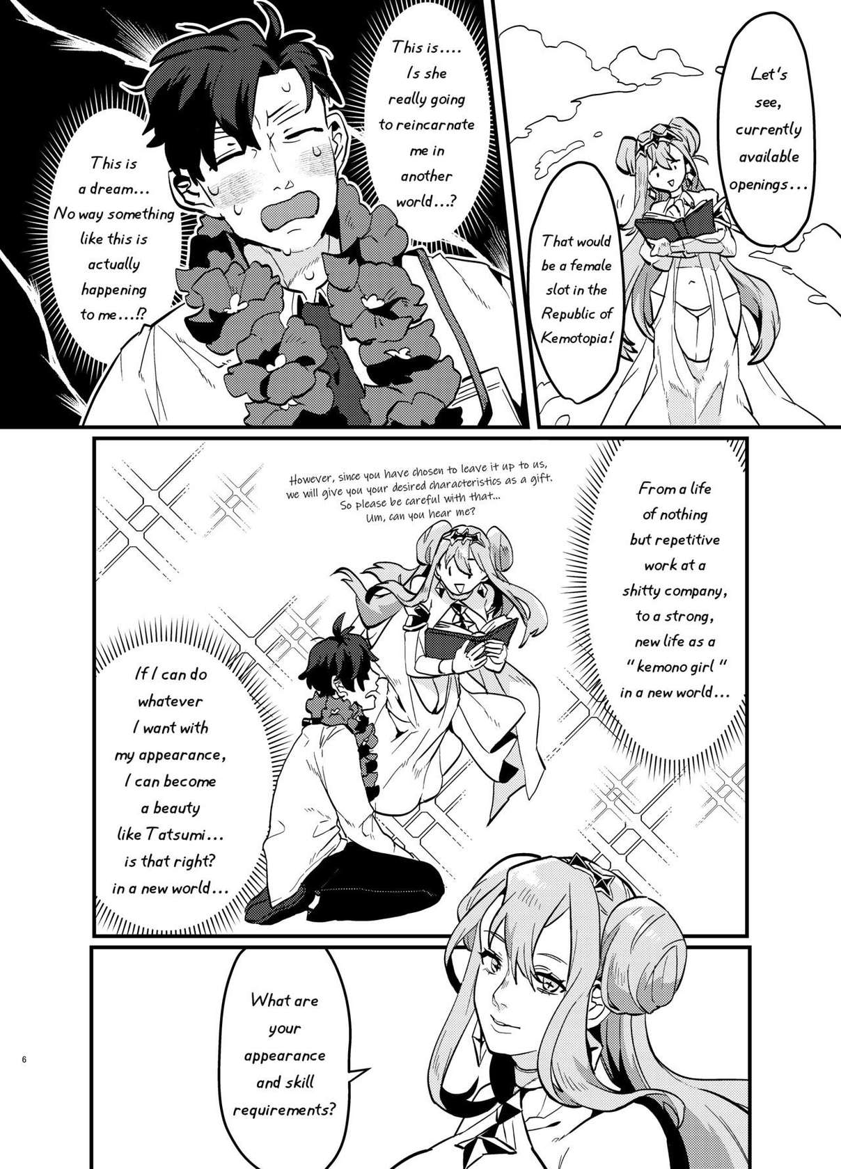 [Okett (Teko)] Oshikatsu Shachiku ga Isekai Tensho TF shitara Mesukemo datta Ken | Tired Office Worker is Reincarnated In Another World TF and then Became A Female Kemono [English] [Digital]