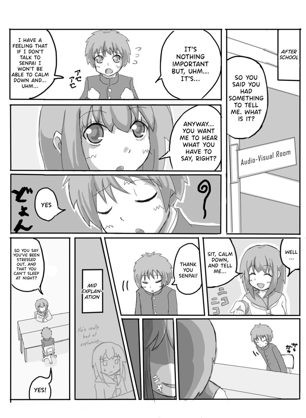 [Meguru-san] Consultation with Senpai [English] [Incomplete]