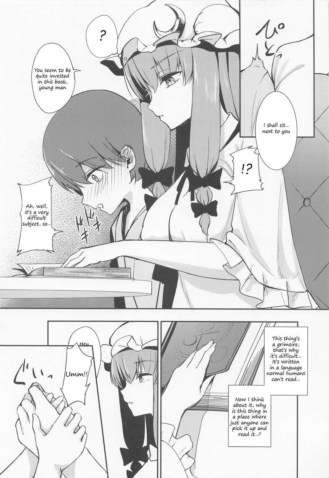 (Reitaisai 19) [ALBANOTE (ALBA)] Patchouli-sama ni Omoi o Tsutaetara Osowareta Hanashi | The story of how I was raped by Patchouli when I confessed my feelings to her (Touhou Project) [English]