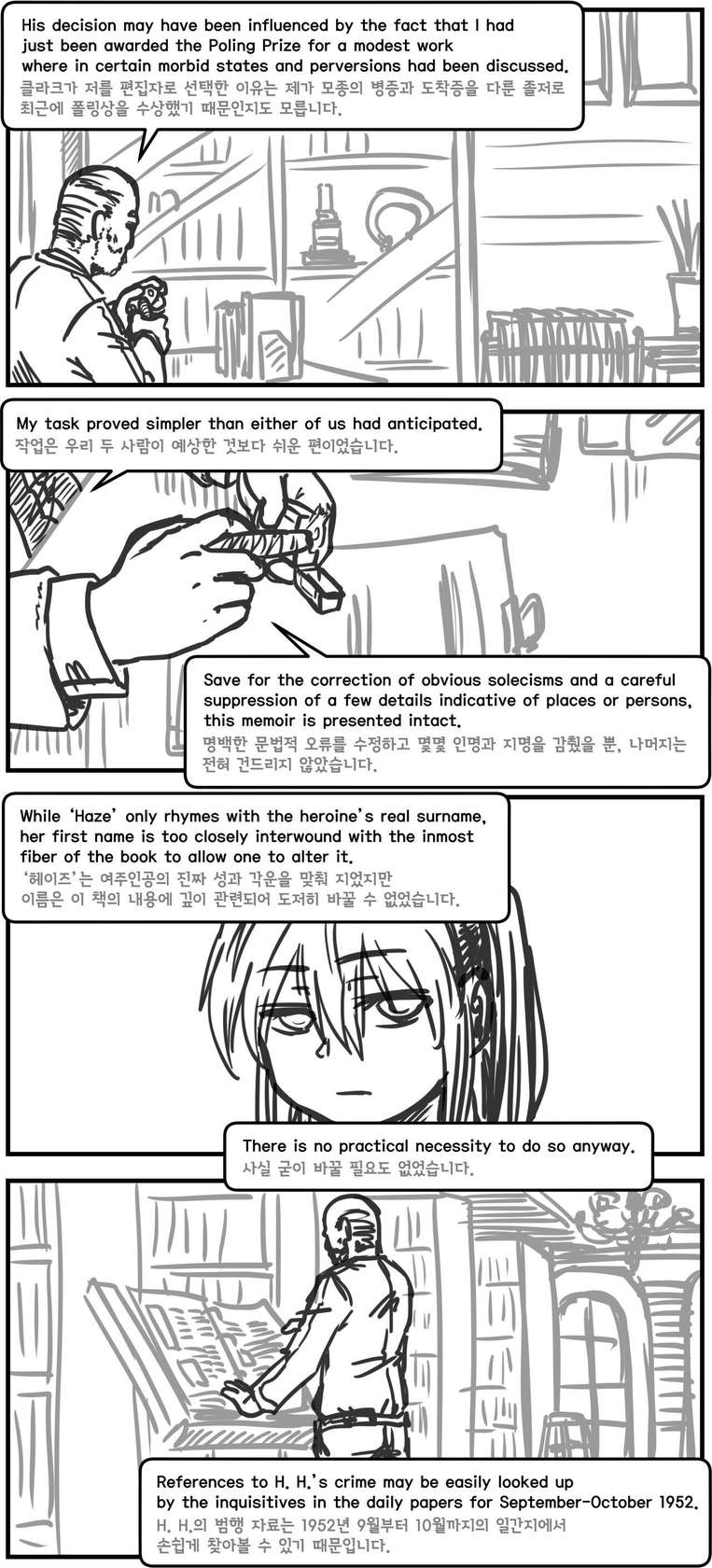 [Drifter] Lolita Comicalized "Afterword" | 만화로 쉽게 읽는 롤리타 "후기"