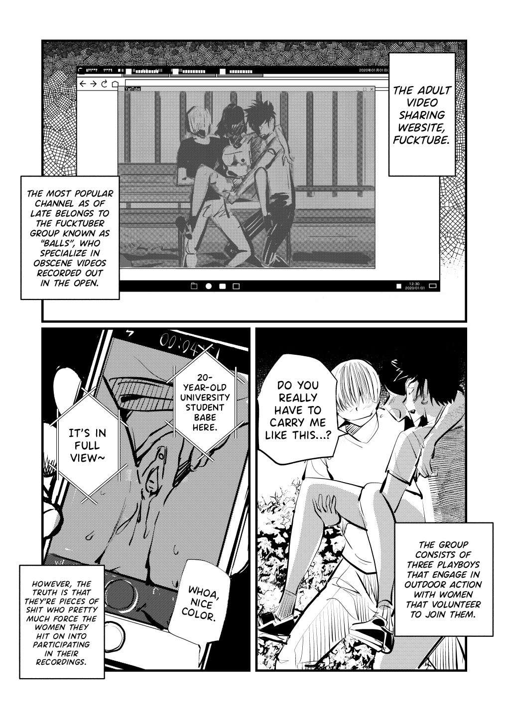 [Pecan (Makunouchi)] Inran Joshi ga Modaenagara Kintama Ijimetemita | The Lewd Girl Tortured Their Balls While Suffering From Their Advances [English] [Hennojin] [Decensored]