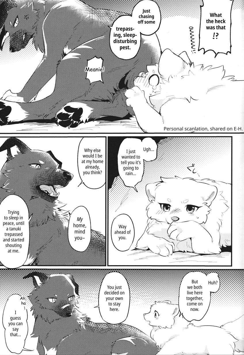 (Kemoket 14) [Kaiten ParaDOGs (Minaga Tsukune)] Kokoro Karu Made | The Tanuki and the Hound [English]