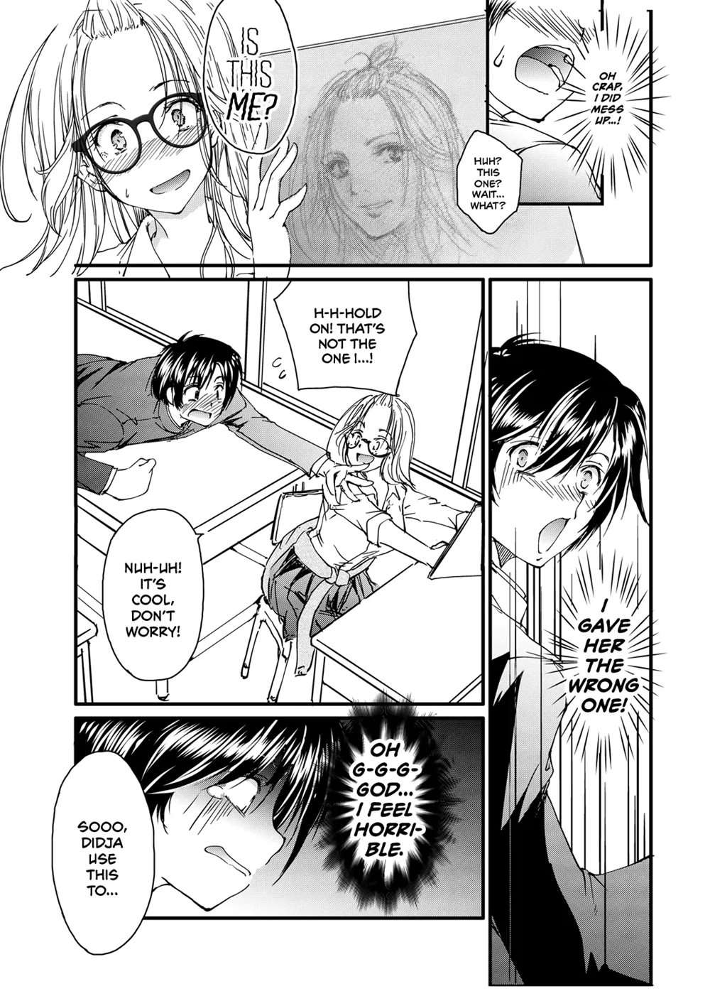 Bespectacled Gyaru Befriending Loner [Oneshot]