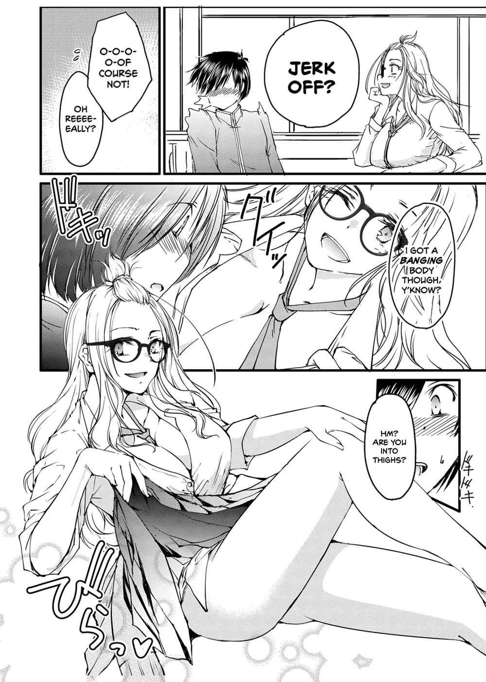 Bespectacled Gyaru Befriending Loner [Oneshot]