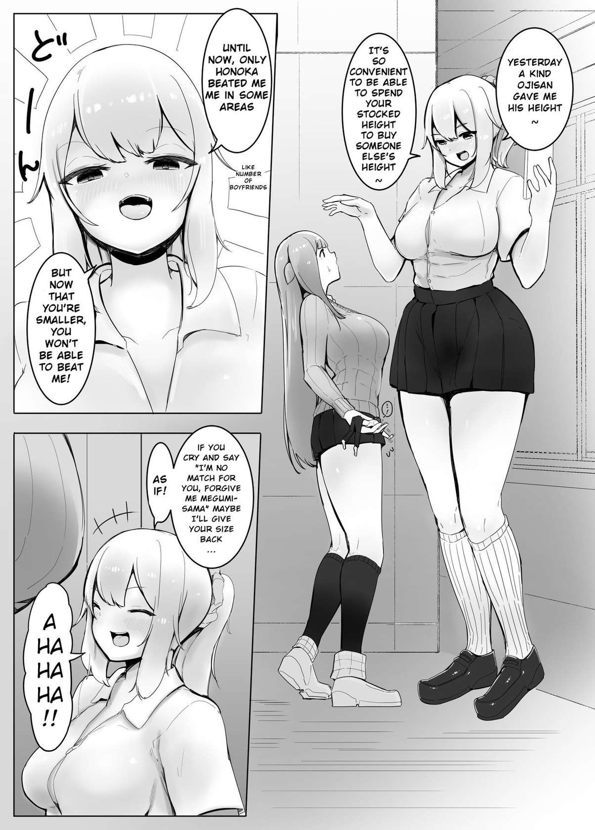 [Marushamo] Gal ni Shinchou o Katsuage sareru Hanashi | The Story of a Gyaru Who Robbed Me of My Height [English] [Giantessfan94]